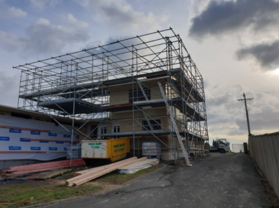 scaffolding wrap.
